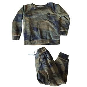 Munster Boy's Green Tie Dye Jogger Set Size: 6